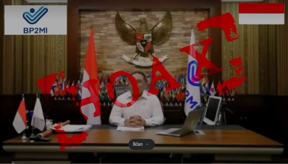 [HOAKS] Informasi Bantuan untuk Pekerja Migran Indonesia Mengatasnamakan BP2MI