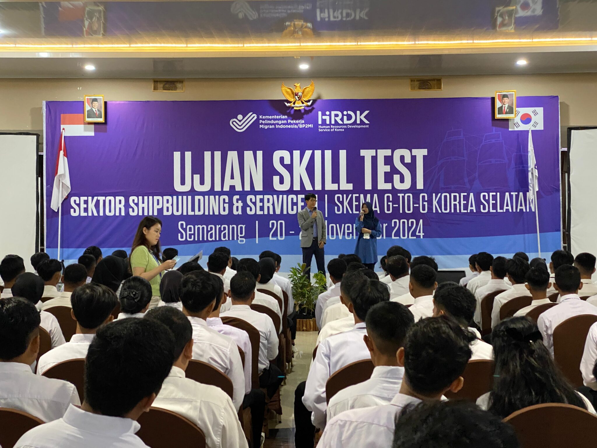 Kementrian Pelindungan Pekerja Migran Indonesia (KPPMI) Gelar Skill Test CPMI Program G to G  Korea Selatan